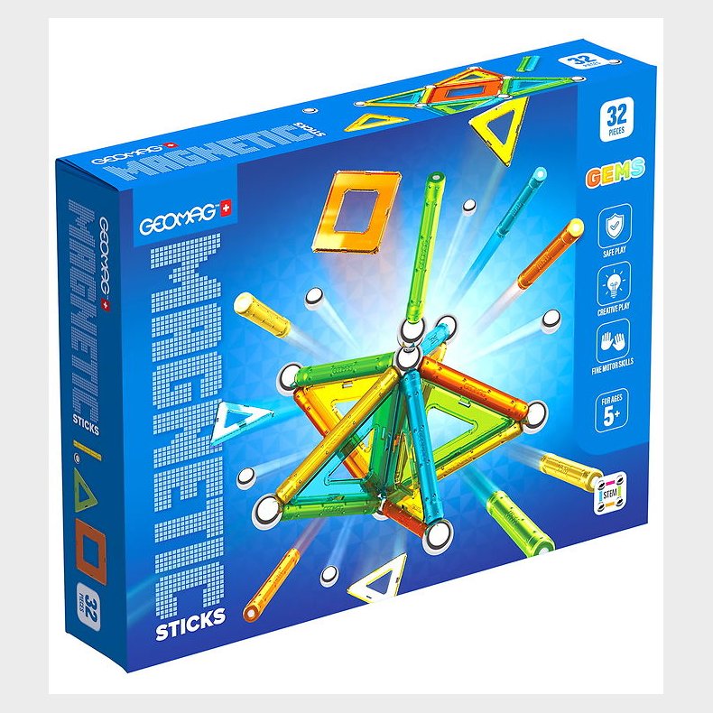 Gemag Magnetst - Sticks - 32 Dele