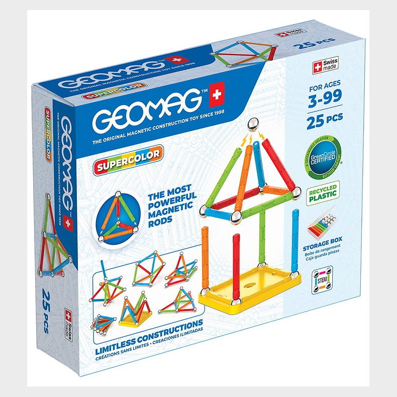 Geomag Magnetst - Supercolor - 25 Dele