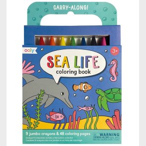 Ooly Farvekridt og malebog - Sea Life - Carry Along