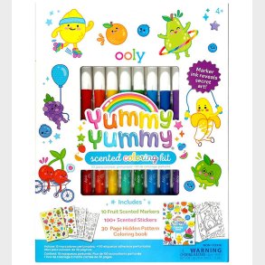 Ooly Tuscher m. Duft Og Malebog - Yummy Yummy