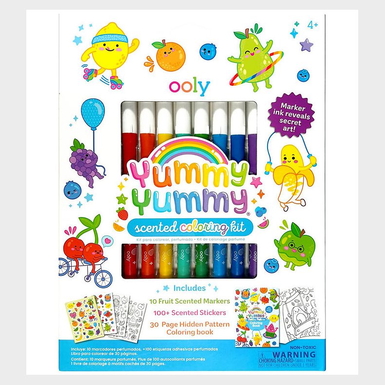 Ooly Tuscher m. Duft Og Malebog - Yummy Yummy