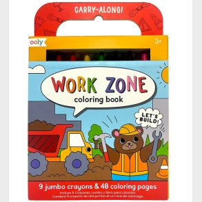 Ooly Farvekridt og malebog - Work Zone - Carry Along