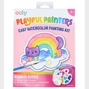 Ooly Vandfarve S�t - Rainbow Cuties - Playful Painters
