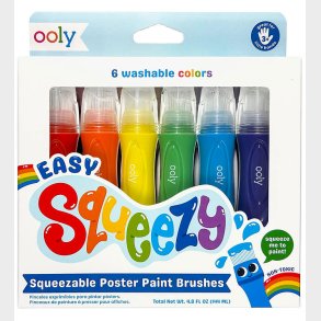 Ooly Plakatmaling - Pensel - 6 stk - Easy Squeezy