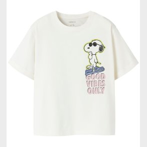 Name It T-shirt - NkfDylana - Snoopy - Cloud Dancer