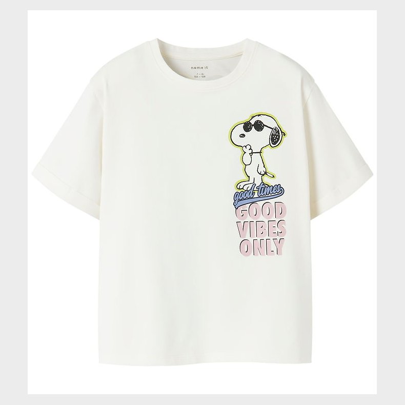 Name It T-shirt - NkfDylana - Snoopy - Cloud Dancer