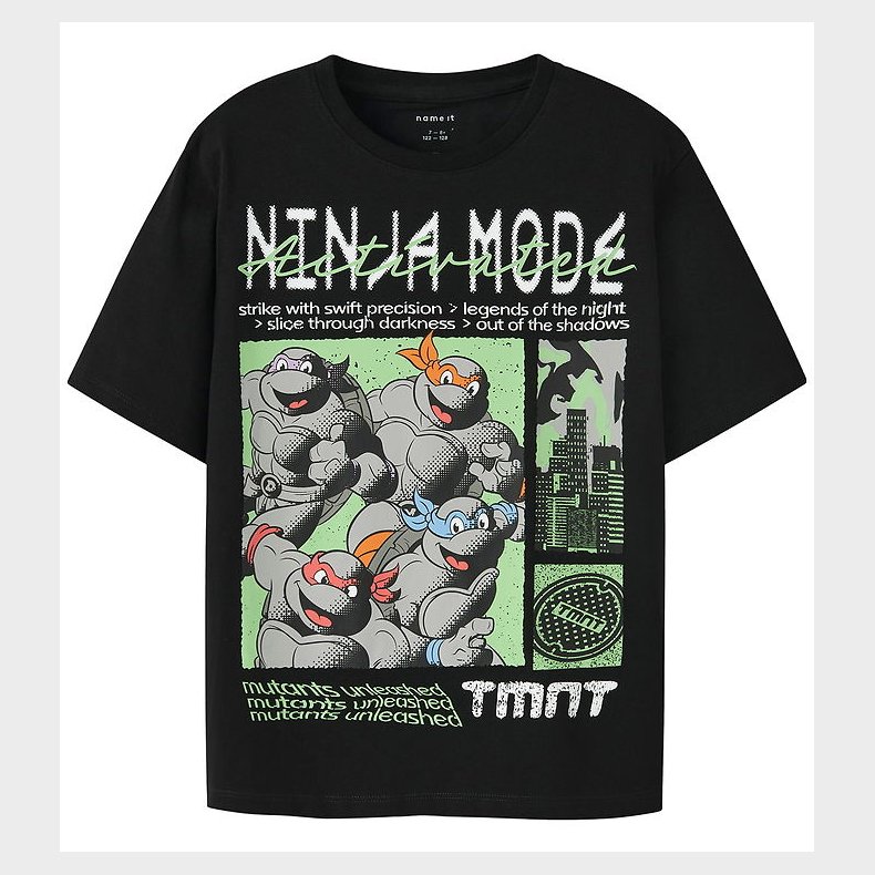 Name It T-shirt - NkmDon - Turtles - Sort