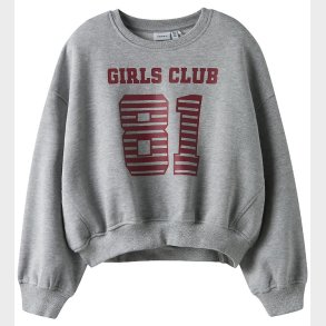 Name It Sweatshirt - NkfTaya - Grey Melange m. Print