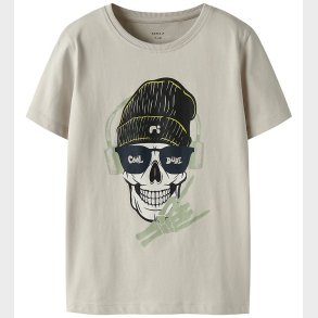 Name It T-shirt - NkmTed - Pumice Stone m. Print