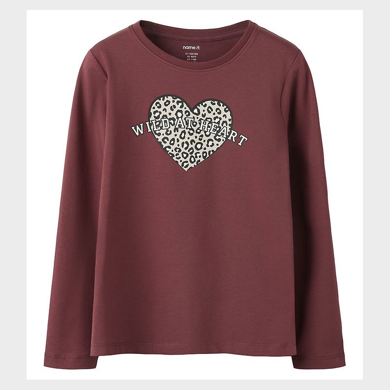 Name It Bluse - NkfVix - Oxblood Red/Wild At Heart