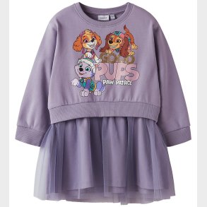 Name It Kjole - Sweat/Tyl - NmfJara - Paw Patrol - Lavender Gray