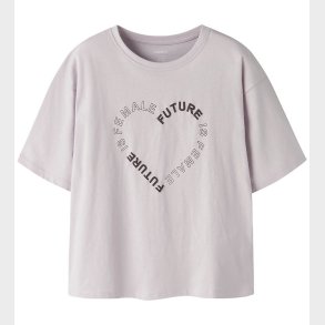 Name It T-shirt - NkfTatea - Lilac Marble m. Print