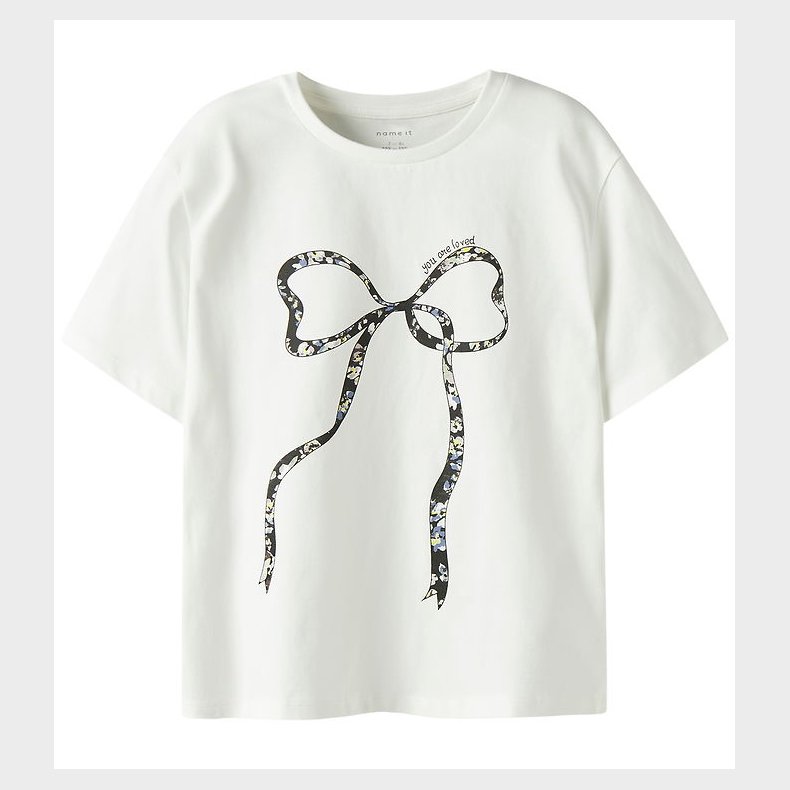 Name It T-shirt - NkfTabea - Cloud Dancer m. Print