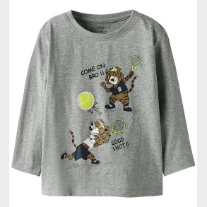 Name It Bluse - NmmTamir - Grey Melange m. Print