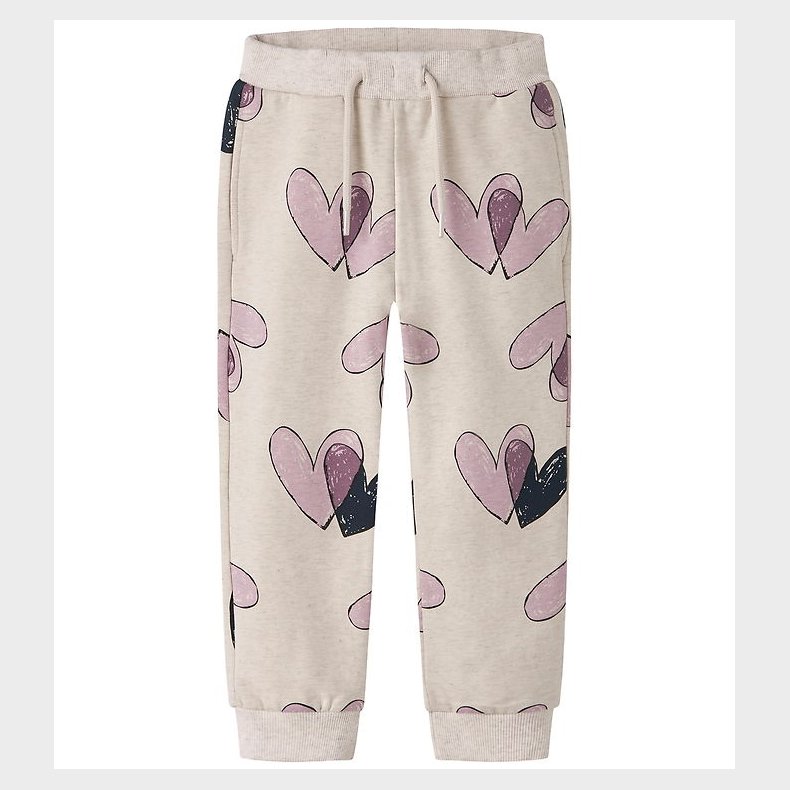 Name It Sweatpants - NmfTeart - Peyote Melange m. Print