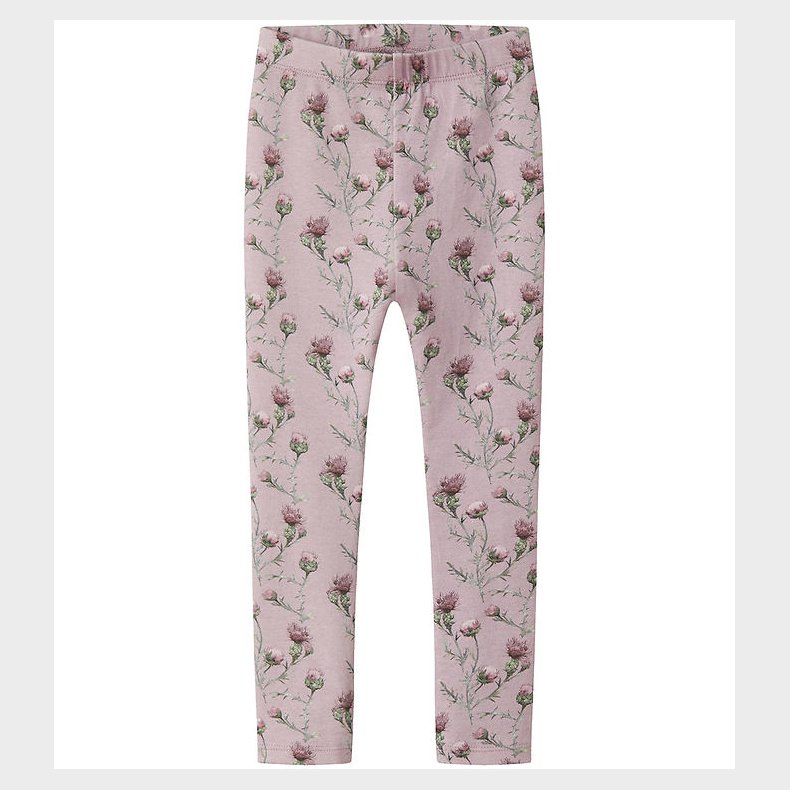 Name it Leggings - NmfTeane - Dawn Pink m. Blomster