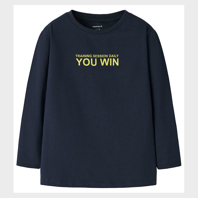 Name it Bluse - NmmTaft - Navy Blazer m. Print