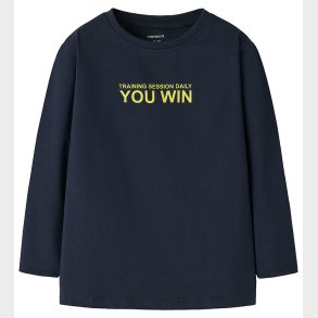 Name it Bluse - NmmTaft - Navy Blazer m. Print