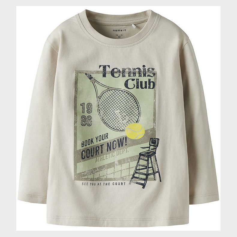 Name it Bluse - NmmTaft - Pumice Stone m. Print