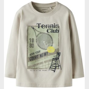 Name it Bluse - NmmTaft - Pumice Stone m. Print