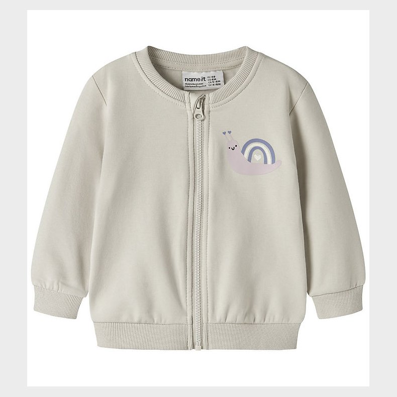 Name It Cardigan - NbfVrillie - Pumice Stone/Snail