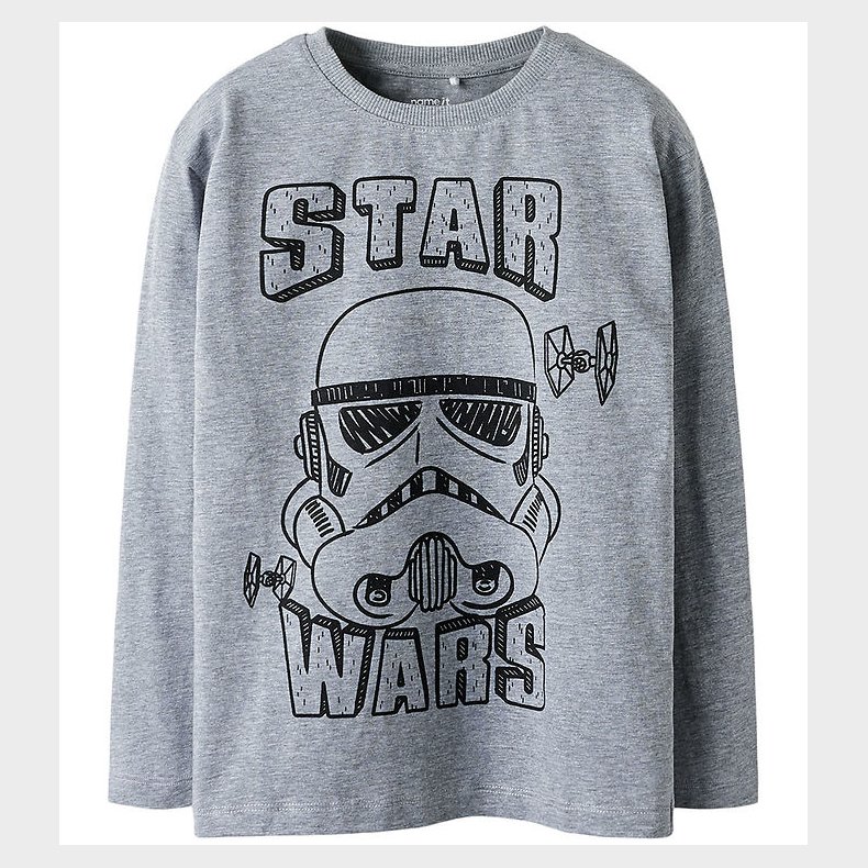 Name it Bluse - NkmVolt - Starwars - Gr�meleret m. Stormtrooper