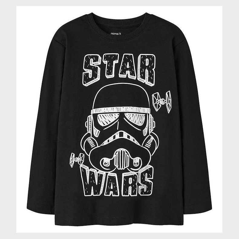Name it Bluse - NkmVolt - Starwars - Sort m. Stormtrooper