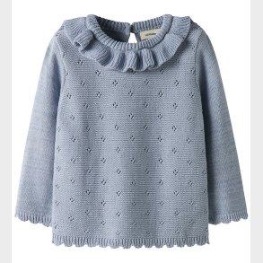 Lil' Atelier Bluse - Strik - Noos - NmfLaguna - Zen Blue