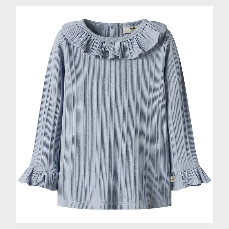 Lil' Atelier Bluse - Rib - NmfTansy - Zen Blue