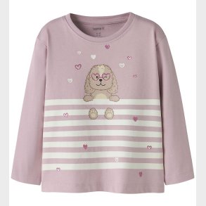 Name It Bluse - NmfValiane - Dawn Pink/Dog Heart Stripe