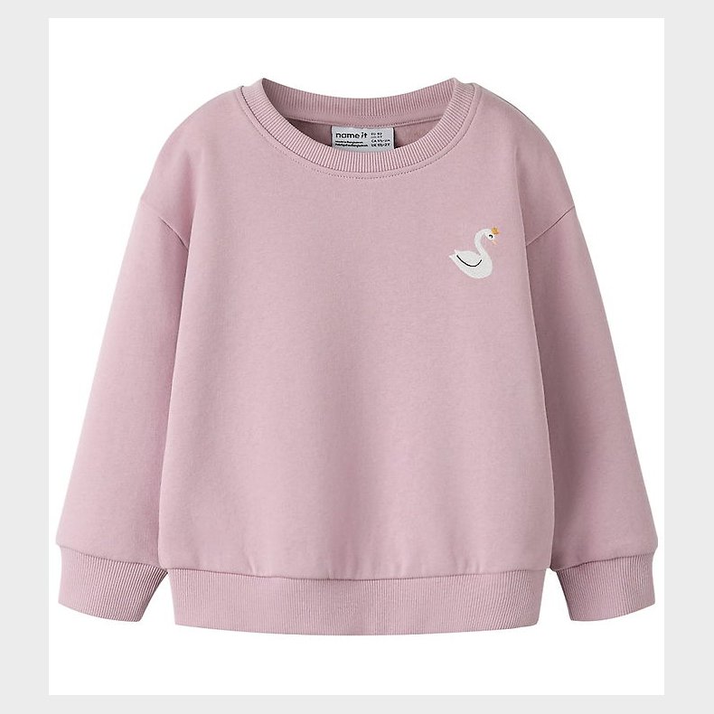 Name It Sweatshirt - NmfVallene - Dawn Pink/Swan