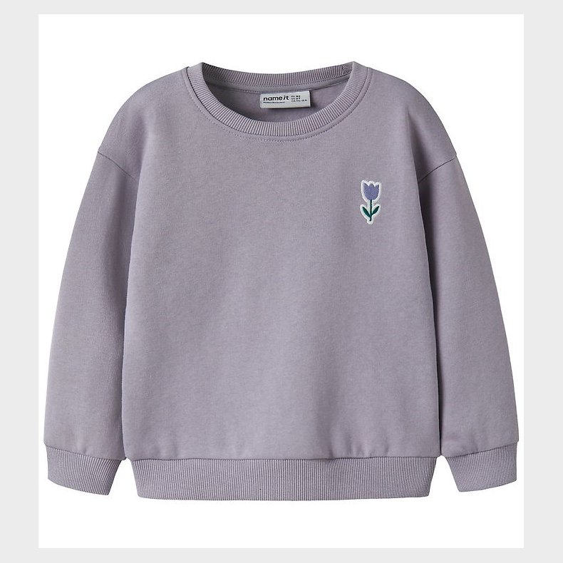 Name It Sweatshirt - NmfVallene - Lavender Gray/Tulip