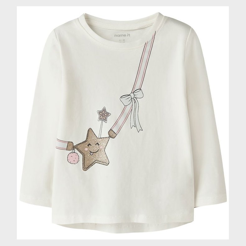 Name It Bluse - NmfVix - Cloud Dancer/Star Bag