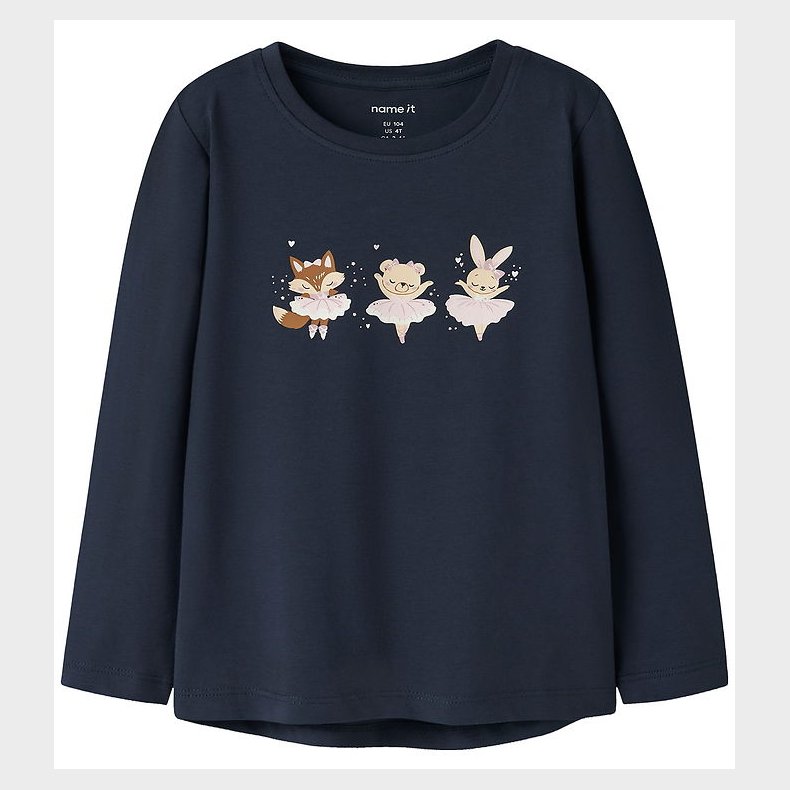 Name It Bluse - NmfVix - Navy Blazer/Animal Ballerinas