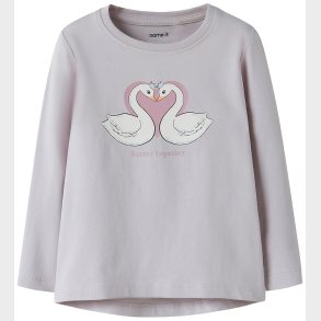 Name It Bluse - NmfVix - Lilac Marble/Swan Heart