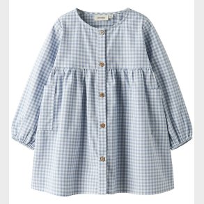 Lil' Atelier Kjole - Loose - NmfTallula - Zen Blue/Hvidternet