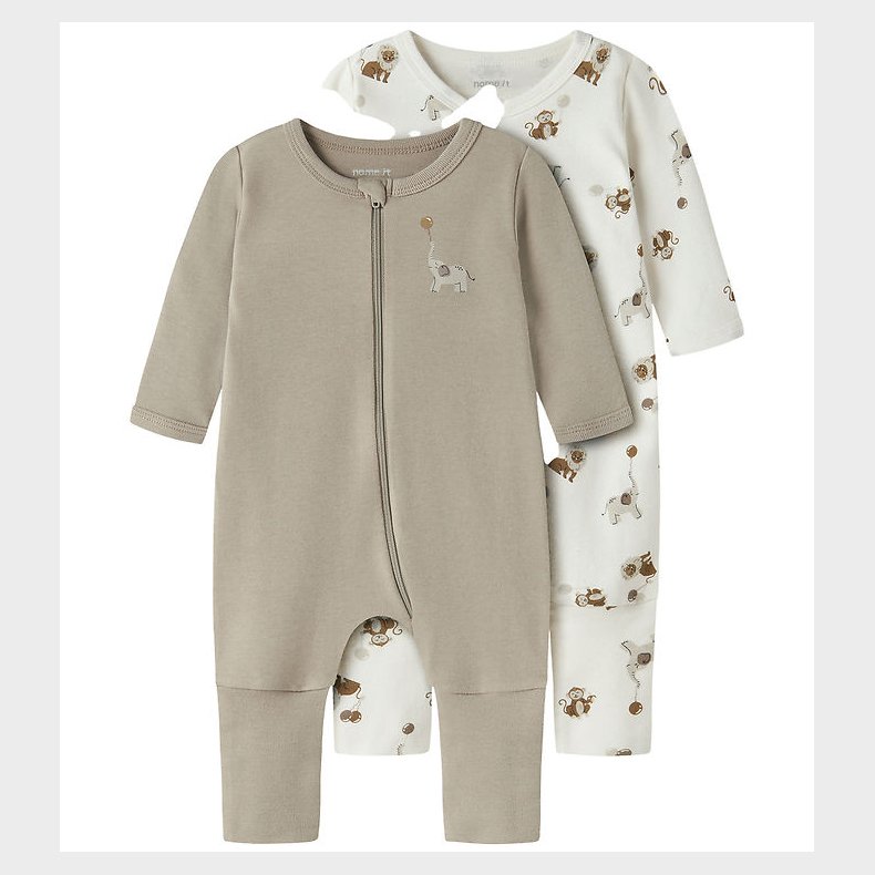 Name It Natdragter - Noos - 2-pak - Jet Stream/Aluminu