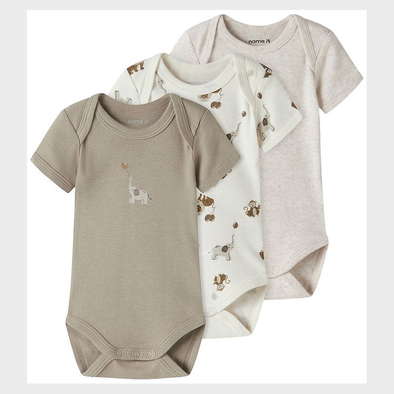 Name It Body k/� - Noos - 3-pak - Jet Stream/Aluminu