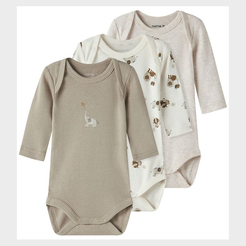 Name It Body l/� - Noos - 3-pak - Jet Stream/Aluminu