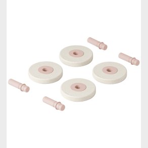 MODU 4x Foam Wheels - 4-pak - �18 cm - Sand Grey/Soft Rose