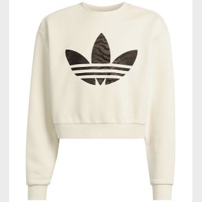 adidas Originals Sweatshirt - Cropped - Cream White m. Logo