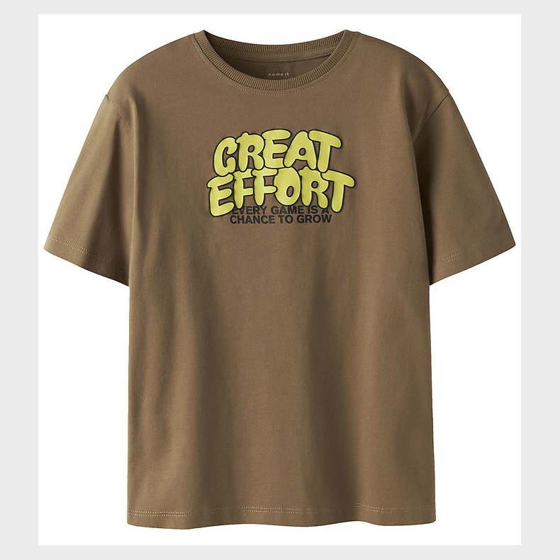 Name It T-shirt - NkmTheo - Toasted Coconut m. Print