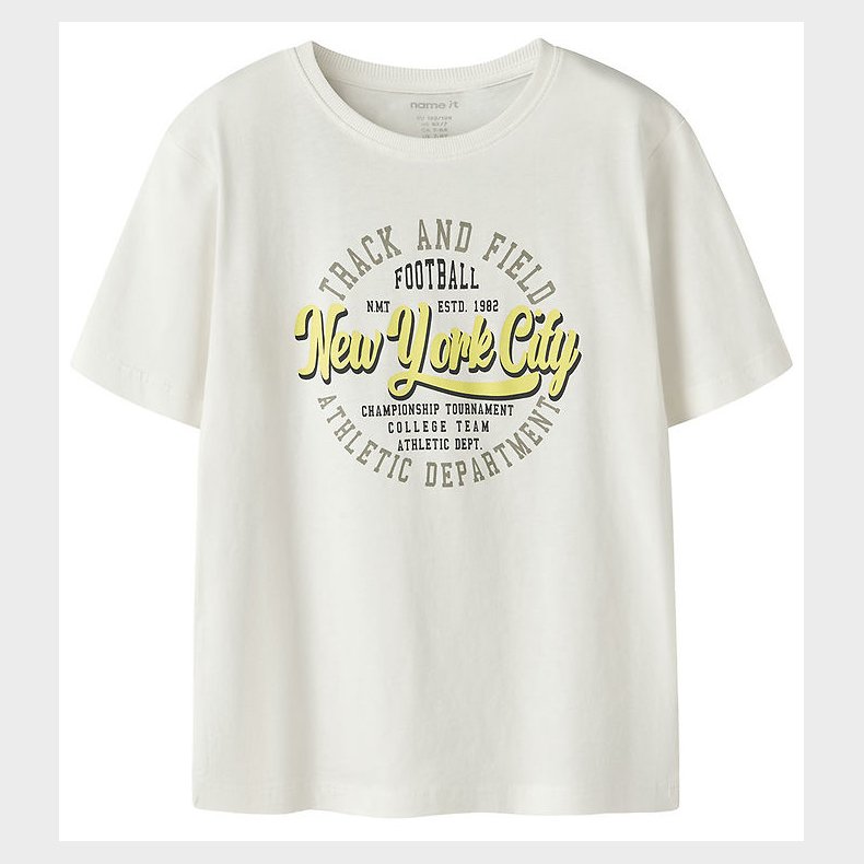 Name It T-shirt - NkmVilogo - Cloud Dancer/New York city
