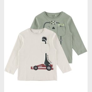 Name It Bluser - 2-Pak - NmmVilian - Pumice Stone/Shadow