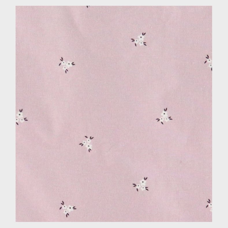 N�rgaard Madsens Senget�j - Flonel - Voksen - Mauve m. Blomster