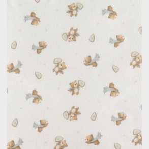 N�rgaard Madsens Senget�j - Flonel - Junior - Beige m. Bamser