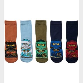 LEGO® Wear Ninjago Str�mper - 5-pak - LwAiko - Bl�/Orange/Gr�n