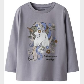 Name It Bluse - NmfTulinea - Lavender Gray m. Print