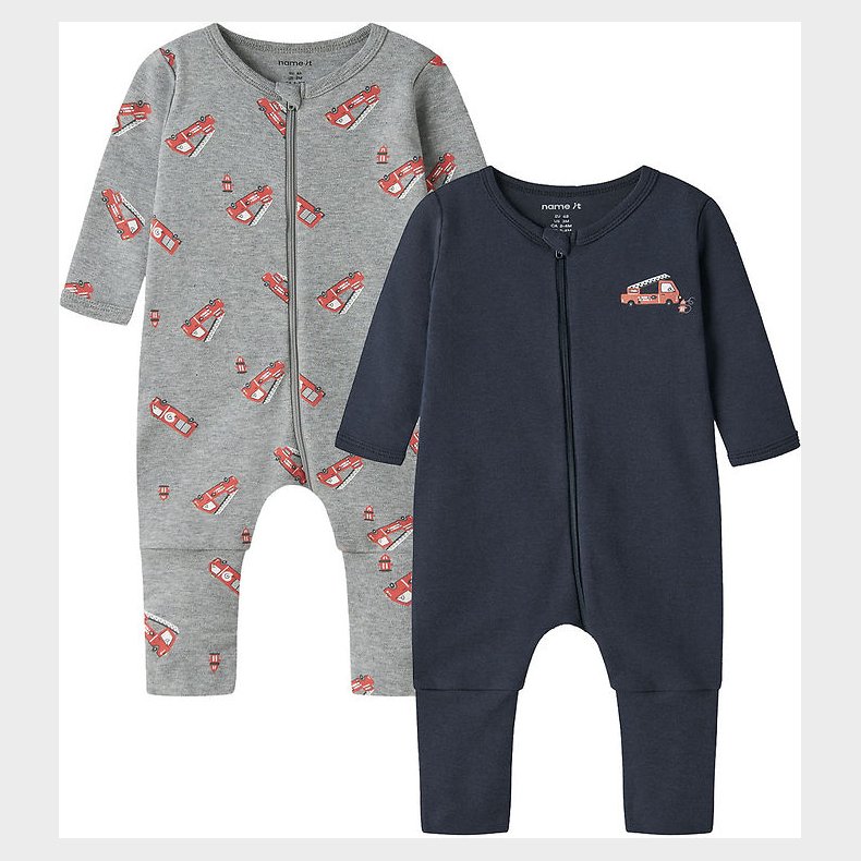 Name It Natdragt - Noos - 2-pak - Gr�meleret/Dark Sa