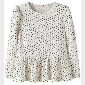 Name It Bluse - Rib - NmfTenna - Gardenia m. Prikker